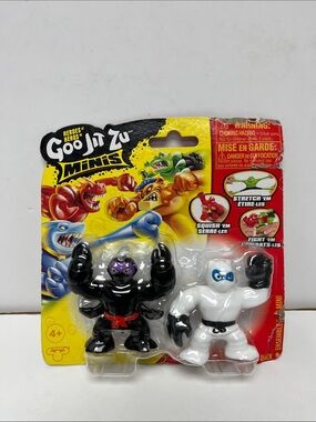 Goo Jit Zu Minis Black & White Stretchy Action Figure Duo